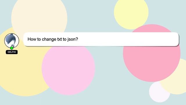 How to change txt to json? смотреть онлайн