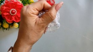 Бантики из органзы с эффектом памяти Бантики канзаши из органзы Легко и просто\Master diy  канзаши