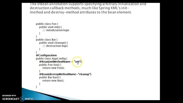 5.Spring bean Lifecycle callbacks and scopes using Java Based Configuration. смотреть онлайн