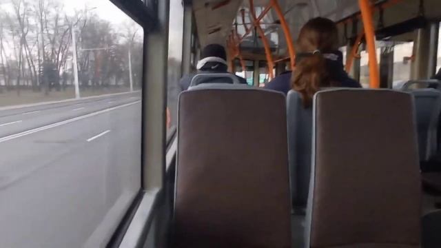 МИНСК! Поездка на троллейбусе БКМ 321 Сябар, Борт/№ 4645, маршрут №58 (04.01.2022)