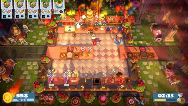 Overcooked All You Can Eat. Birthday Party 1-4  | 3 players Remote play |  Score: 1730
