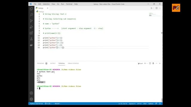 Python string slicing parameters | basic tutorial (beginners) смотреть онлайн