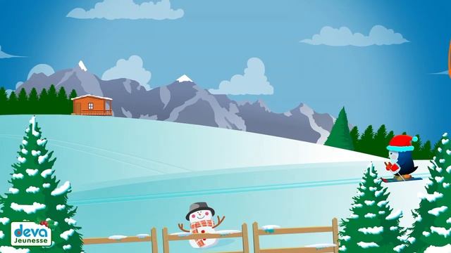 C'est l'hiver (Christmas song with lyrics to learn French for kids and toddlers) смотреть онлайн