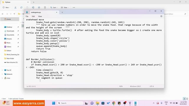 How to Create Basic Snake Game In Python with Source Code Download In Notepad смотреть онлайн