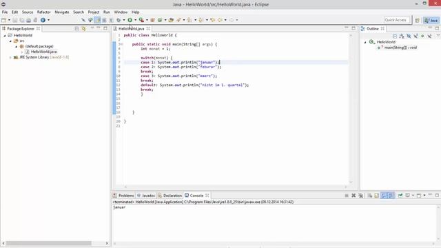 Java für Anfänger 4 - Switch Case - DEUTSCH/GERMAN] смотреть онлайн