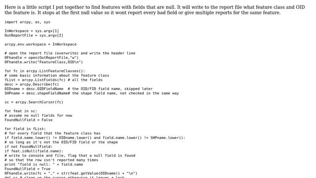 GIS: Running a python script that will find fields that are not attributed смотреть онлайн