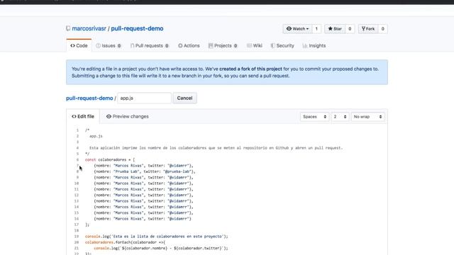 Cómo hacer un pull request en GitHub смотреть онлайн