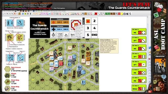 Advanced Squad Leader Tutorial # 13 - Lets Play! The Guards Counterattack, Turn 1 смотреть онлайн