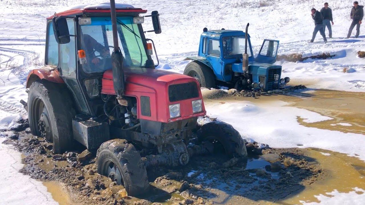 Спасение Тракторов из Болота | Трактор Беларус МТЗ 82 и Трактор ЛТЗ-60 смотреть онлайн