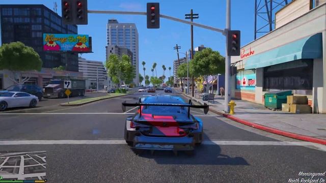 GTA 5 Graphics Mod Natural Vision Evolved BMW M4 GT3 Ultra PC Gameplay смотреть онлайн