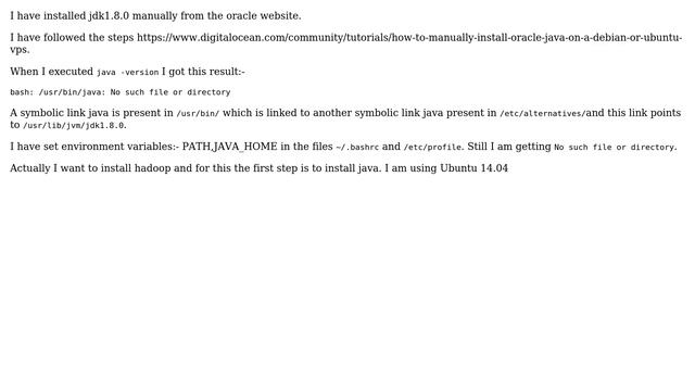 bash: /usr/bin/java: No such file or directory (2 Solutions!!) смотреть онлайн