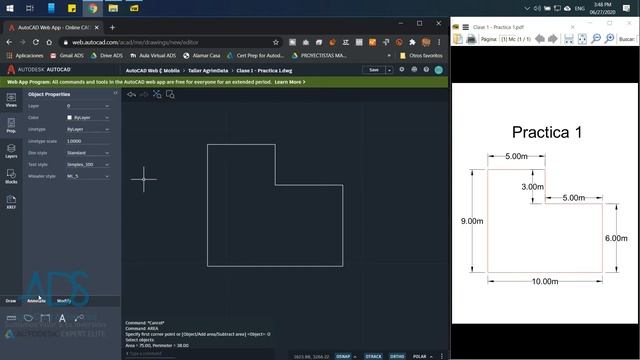 v10 AutoCAD Web Taller Gratuito - Practica 1 смотреть онлайн