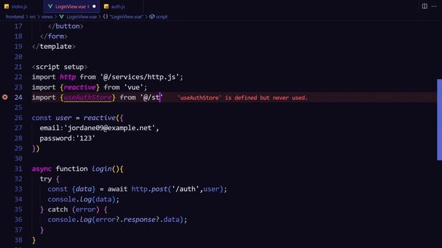 Login com Vue 3 e JWT смотреть онлайн