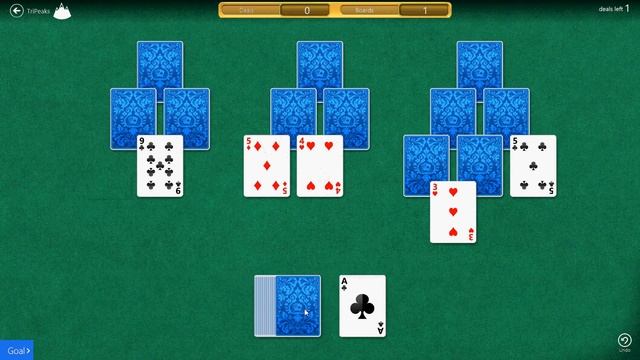 TriPeaks\Hard I - Clear 3 boards in 2 deals смотреть онлайн