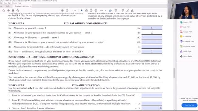 California DE 4 Form - How to Fill Out in 2021 смотреть онлайн
