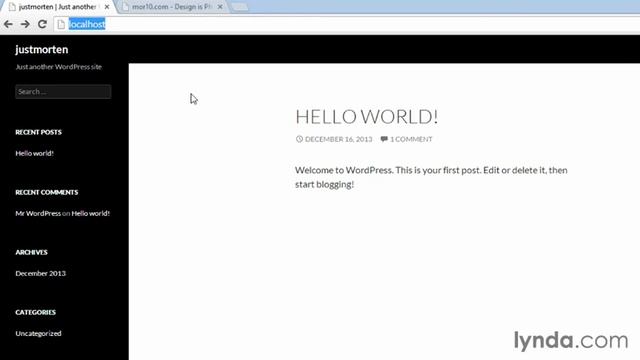 05 Accessing your WordPress site from the Course WordPress Essential Training смотреть онлайн