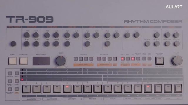 Roland TR-909: How To Create a Detroit Techno pattern. смотреть онлайн