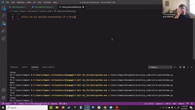 Mock Technical Interview: String Permutations in Python смотреть онлайн