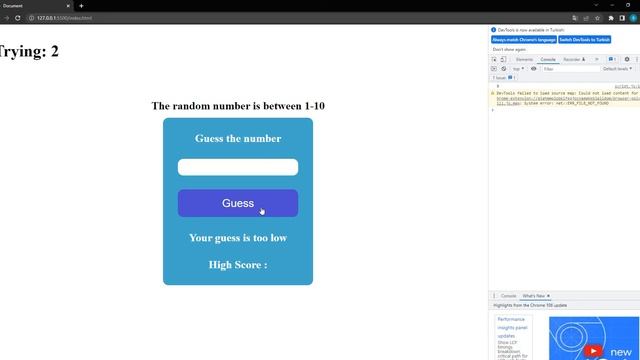 Basic Game | Guess the Number | Javascript | LocalStorage смотреть онлайн
