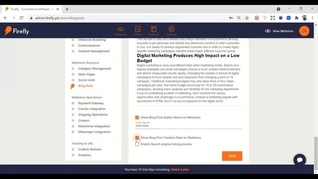 Firefly Blog Posting Feature | Admin Panel смотреть онлайн