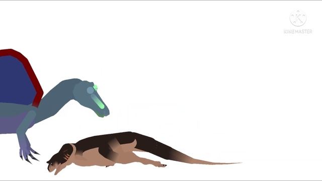 Spinosaurus vs Carnotaurus || StickNodes Dinosaur Battle || смотреть онлайн