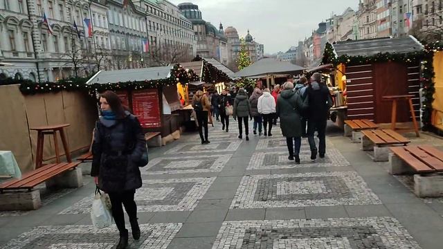 Wenceslas Square Prague Christmas market 2022 смотреть онлайн