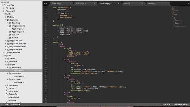 React Native Login Uygulaması #3 - Ajax kullanımı, İstekler ve Uyarılar смотреть онлайн