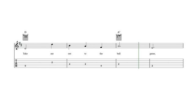 Take Me Out to the Ball Game Guitalele Tab смотреть онлайн