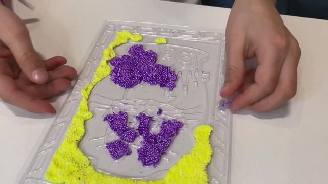 Как сделать картину из шарикового пластилина ? Распаковка ? Котик смотреть онлайн