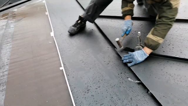 Монтаж фальцевой кровли,картины. (все этапы) фальцевая кровля Мурманск. смотреть онлайн