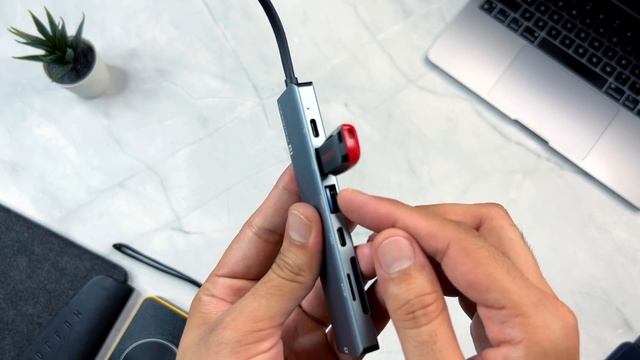 Portronics MPort 52 Multi Port HUB For MacBook And Smartphone | HDMI To USB C | USB To USB C Dongle