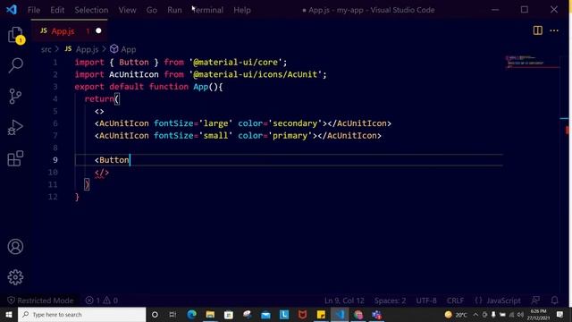 Material UI Tutorial #6 || Icons || Ujjwal Technical Tips смотреть онлайн