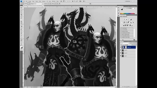 How to Paint Digitally: Warhammer 40,000 Alpharius Omegon: Speed Paint смотреть онлайн
