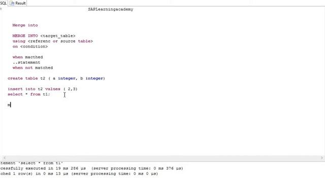 SQL Basics Tutorial - Merge Into Statement in SQL | How to insert or update in an existing table смотреть онлайн