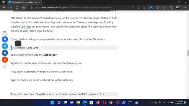 Fix 0x800F0954 error when installing .NET Framework in Windows 11/10 смотреть онлайн