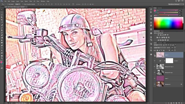 Adobe Photoshop CC 2014.2 - Efeito Desenho смотреть онлайн