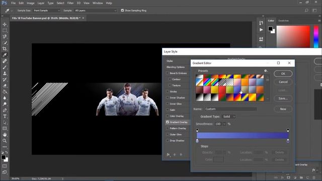 FIFA 18 YouTube Banner Template | Photoshop Banner Template смотреть онлайн