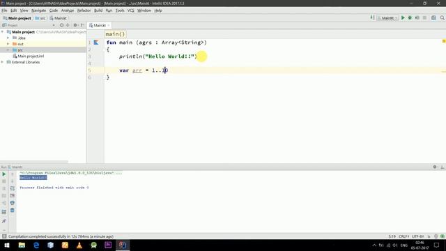 Kotlin Tutorial 1: First hello world program,cool things in kotlin смотреть онлайн