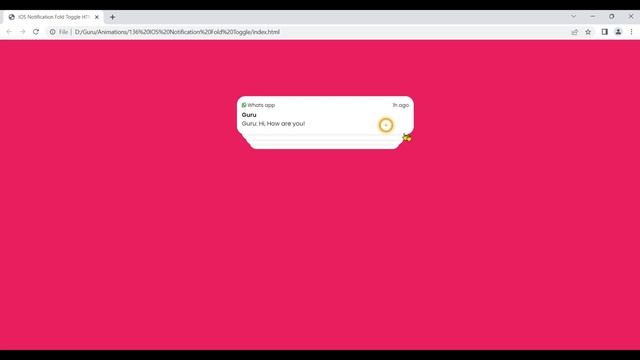 IOS Notification Fold Toggle with HTML CSS and JavaScript Code смотреть онлайн