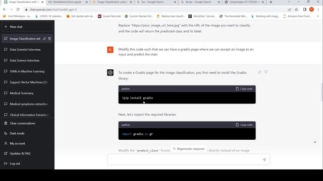 Python Coding and Debugging OpenAI GPT-4 ChatGPTPlus Gradio App for Image Classification MobileNet смотреть онлайн