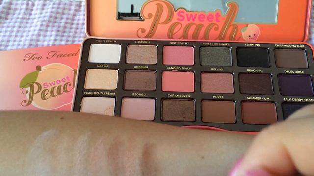 Палетка теней от Too Faced Sweet Peach, обзор и свотчи смотреть онлайн