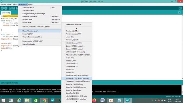 Como Programar o ESP8266 na ide do Arduíno. смотреть онлайн