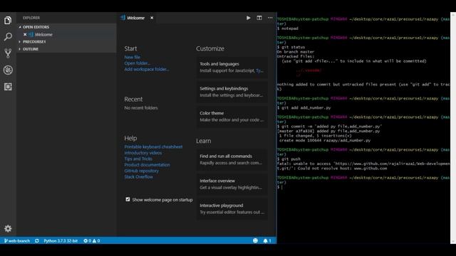 Git Bash VS V.S-CODE смотреть онлайн