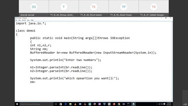 User Input by BufferedReader class in JAVA lecture 6 by Sharvali Sarnaik смотреть онлайн