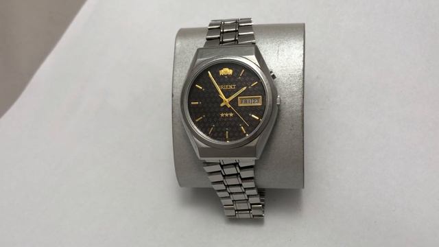 Мужские наручные Часы Orient 21 jewels рифленый циферблат смотреть онлайн