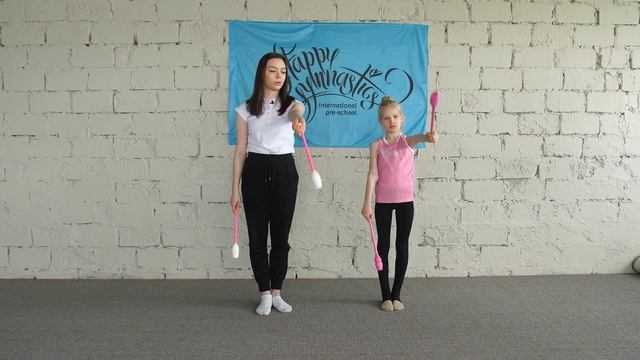 Урок №33 Гимнастические булавы, или как работать с булавами в художественной гимнастике.