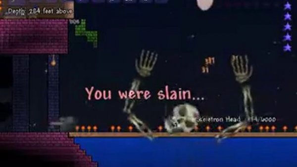 Terraria skeleton boss fight