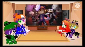 Afton Family react to FNAF 4 Tormentors, Funtimers and Weasel squad (The Bunny Squad)