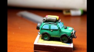 нива  из пластилина