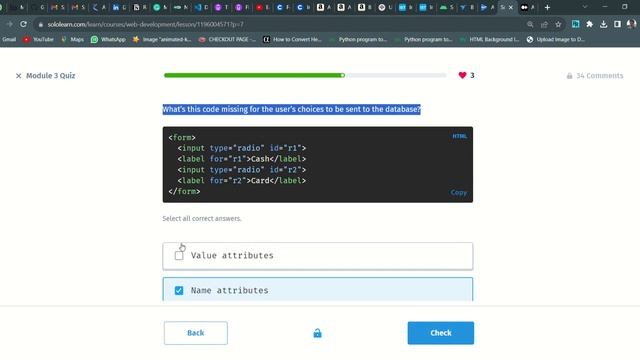 26 Module 3 Quiz | Web Development | Sololearn Answers смотреть онлайн